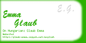 emma glaub business card
